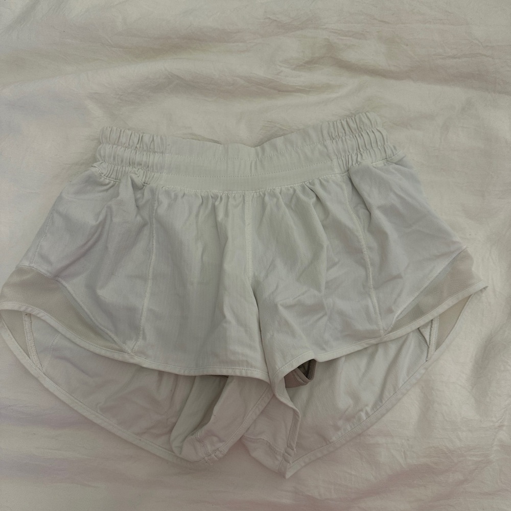 Lululemon Athletica white hotty hot Athletic Shorts
